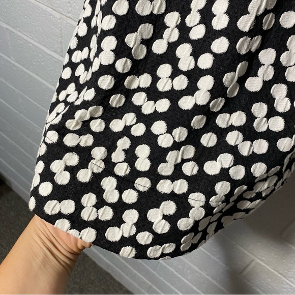 Gorgeous Deletta Anthropolgie Polka Dot Dress V Neck Blue Zipper XS - flaw - Picture 10 of 12